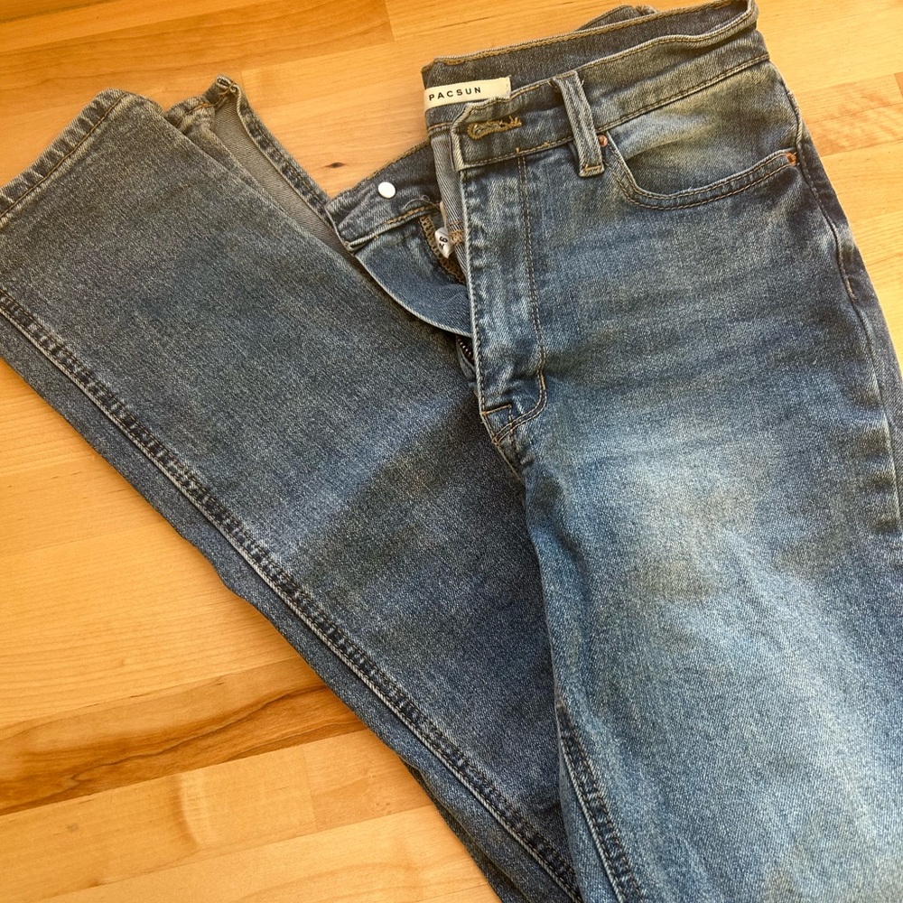 PacSun straight leg slit jeans